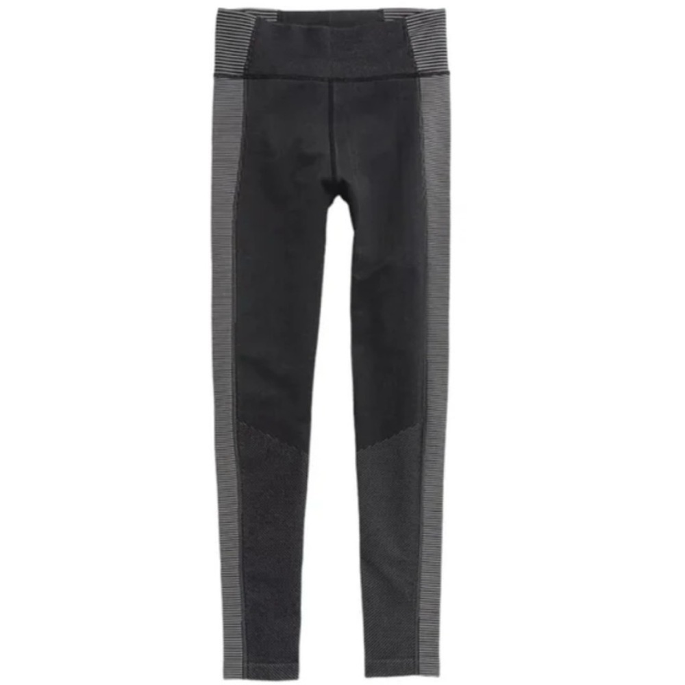 New Offline 7/8 Legging Seamless Two Tone Black Stripe